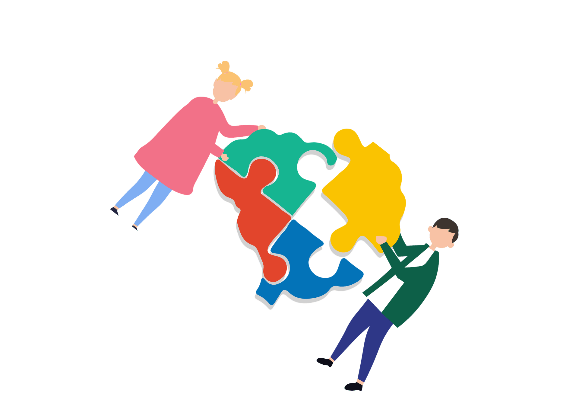 Hands connecting to symbolize partnership and support