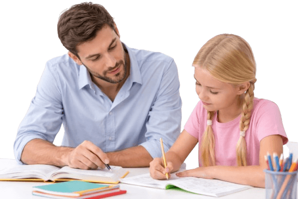 Tutor helping a student