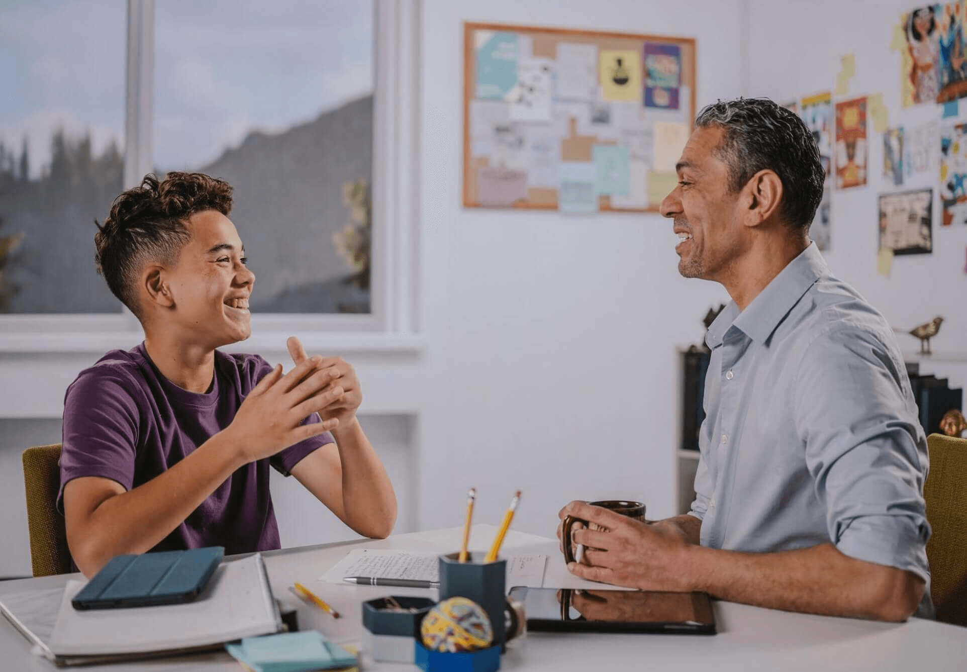 Tutor working one-on-one with a student